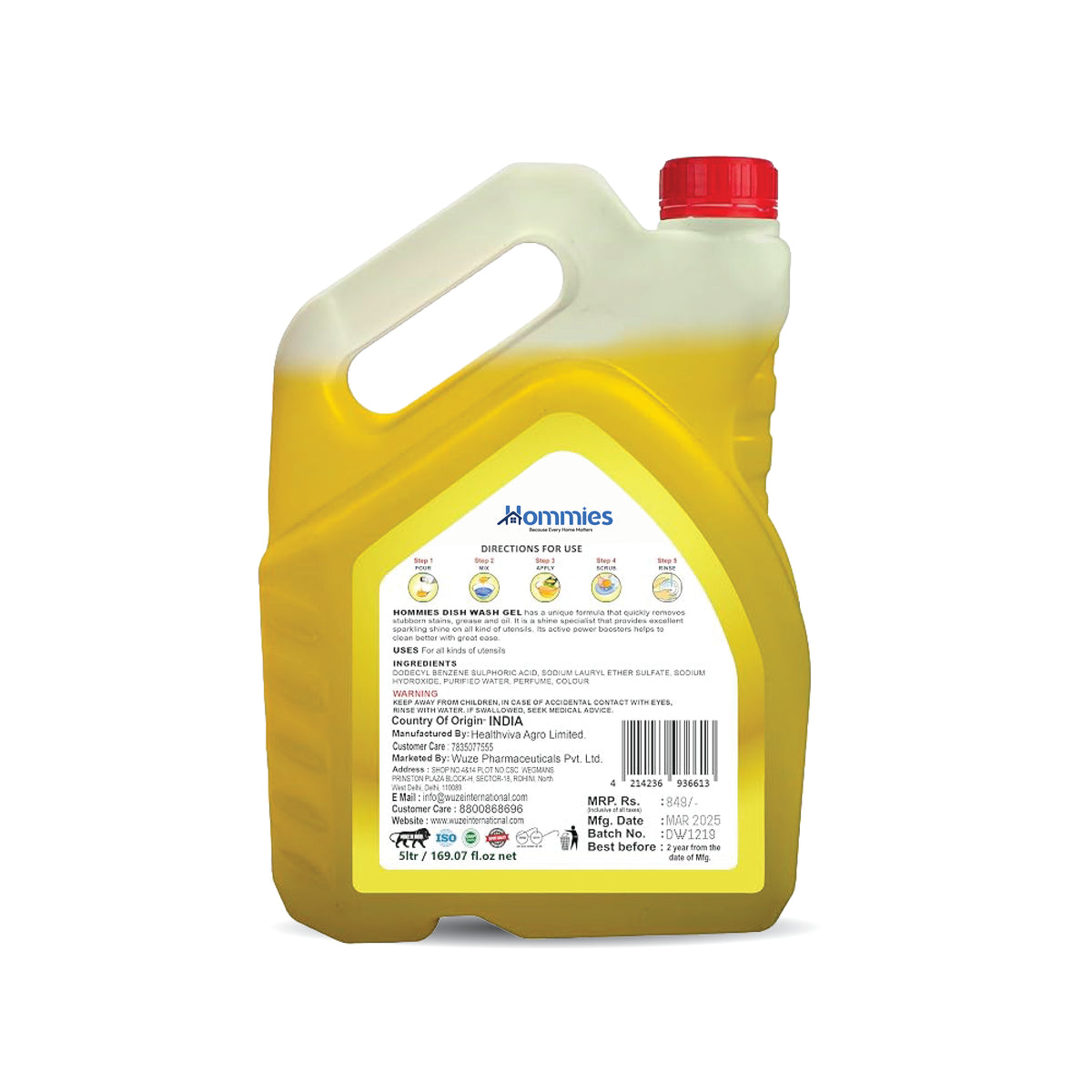 Lemon Fragrance Dishwash Liquid Gel
